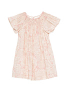 Abito per bambina Bonpoint rosa con stampa grafica floreale S06GDRW00025 522 BONPOINT KIDS 