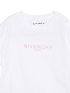 T-shirt per neonati Givenchy Kids bianca con logo sul davanti H31379 10P GIVENCHY KIDS 