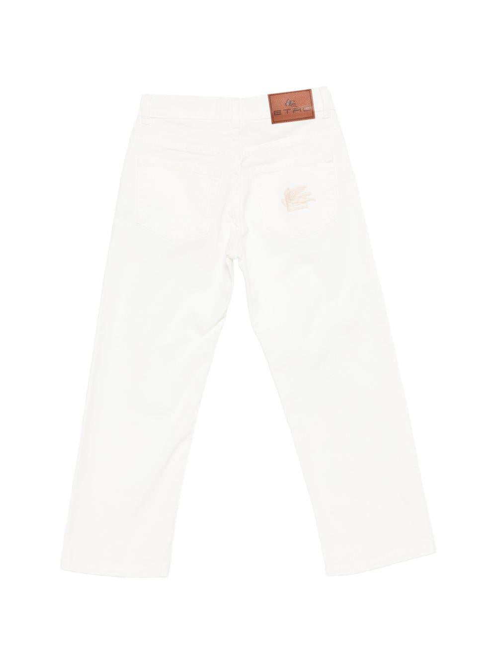 Pantaloni per bambino Etro Kids bianchi con ricamo GY6V0T Z3702 101 ETRO KIDS 