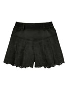 Shorts per bambina Monnalisa neri con orlo a smerlo 17G407 7043 0050 MONNALISA KIDS 