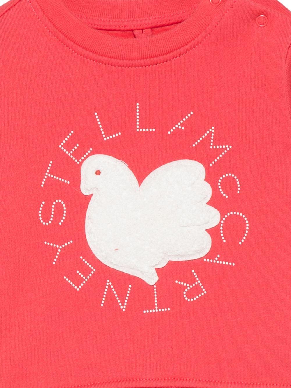 Felpa per neonati Stella McCartney Kids rossa con stampa grafica TZ4000 Z3059 411 STELLA McCARTNEY KIDS 