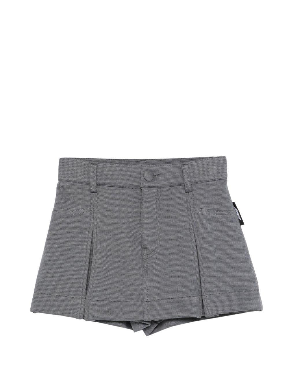 Shorts per bambina MSGM Kids grigi con design a pieghe S6MSJGST028 104 MSGM KIDS 