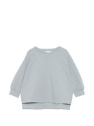 Felpa per bambina Douuod Kids azzurra con orlo svasato DY4A20 Z3728 60D DOUUOD KIDS 