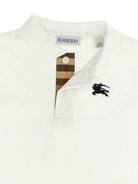 T-shirt per neonato Burberry Kids bianca con colletto a punta 8121363 A1464 BURBERRY KIDS 