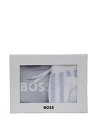 Set t-shirt con shorts per neonato Boss Kids azzurro con motivo a righe J53048 771 BOSS KIDS 