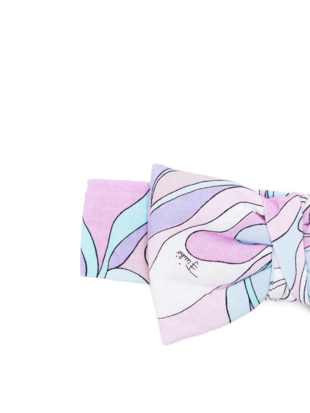 Fascia per capelli per neonata Emilio Pucci Junior multicolore con stampa Iride PZ0024 Z3344 51SCE EMILIO PUCCI KIDS 