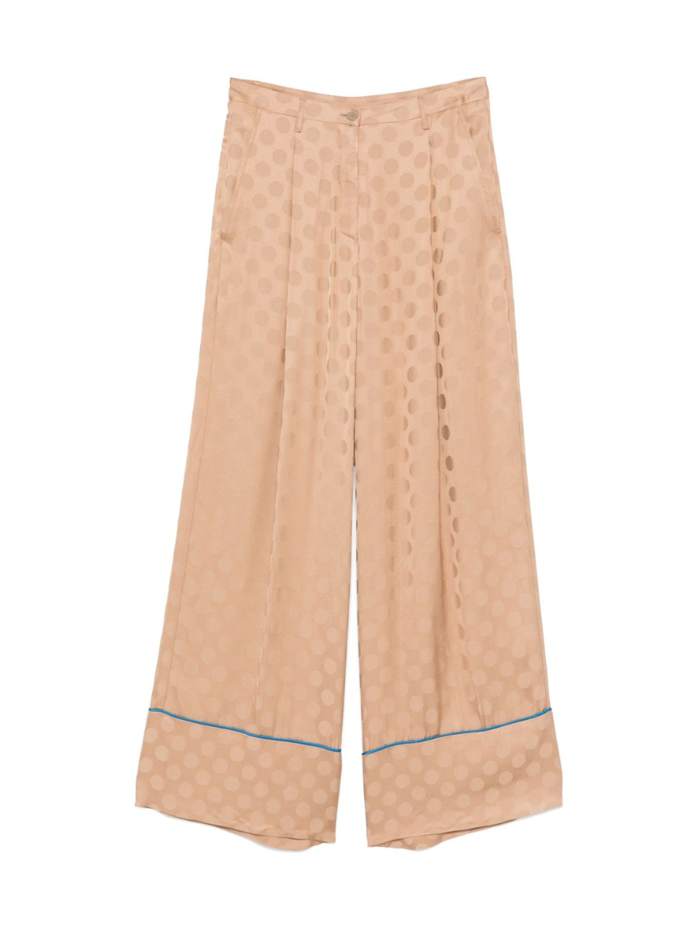Pantaloni per donna Merci beige a pois con due tasche diagonali laterali P347R CHOCOLATE MILK MERCI 