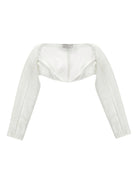 Coprispalle per bambina Monnalisa bianco a maniche lunghe 17G803 7204 0001 MONNALISA KIDS 