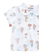 Salopette per neonata Moschino Kids azzurra con camicetta MDG01NL0E33 83281 MOSCHINO KIDS 