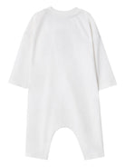 Tutina intera per neonati Burberry Kids bianca con motivo Equestrian Knight 8117494 A1464 BURBERRY KIDS 