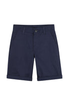 Shorts per bambino Boss Kids blu con risvolto J52921 849 BOSS KIDS 