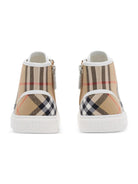 Sneakers per bambini Burberry Kids beige con caratteristico motivo Vintage Check all-over 8114756 B9368 BURBERRY KIDS 