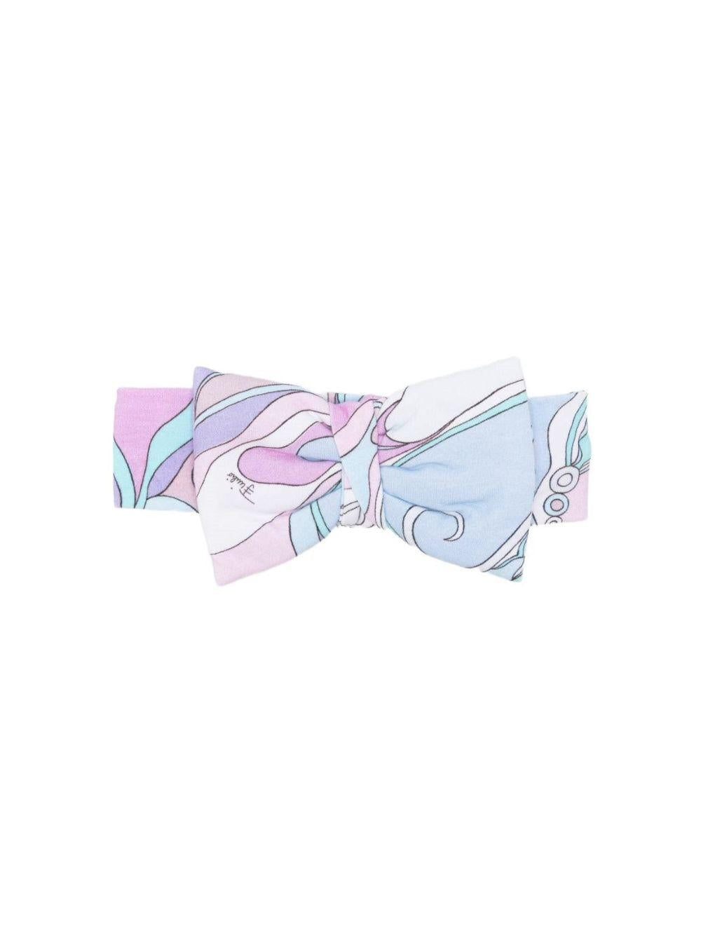 Fascia per capelli per neonata Emilio Pucci Junior multicolore con stampa Iride PZ0024 Z3344 51SCE EMILIO PUCCI KIDS 