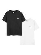 Set 2 T-shirt Boss Kids bianca/nera  con dettaglio logo J52680 M41 BOSS KIDS 