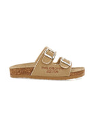 Ciabatte per bambina Philosophy di Lorenzo Serafini Kids beige con chiusura a fibbia I8G007 7717 0003 PHILOSOPHY KIDS 