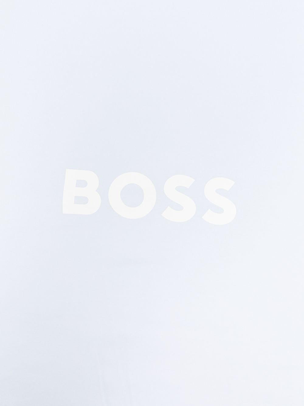 Coperta per neonato Boss Kids azzurra con design a righe J53093 771 BOSS KIDS 