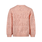 Felpa per bambina Stella McCartney Kids rosa con logo ricamato all-over TY9A70 Z1876 51R STELLA McCARTNEY KIDS 