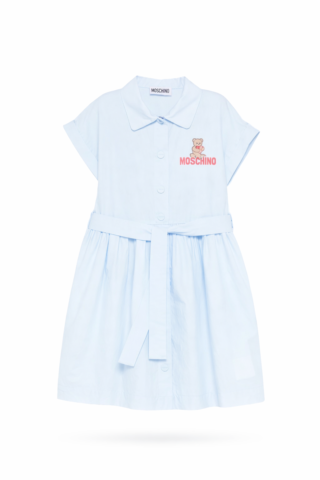 Abito per bambina Moschino Kids azzurro con stampa Teddy Bear HAV0EOLLA10 40543 MOSCHINO KIDS 