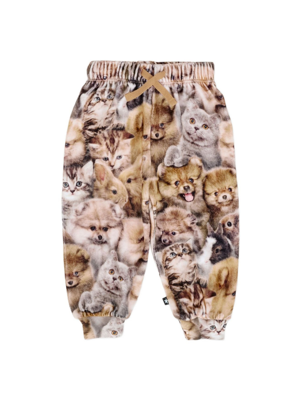 Pantaloni per neonato Molo marrone con stampa con animali 4W25I207 9377 MOLO 