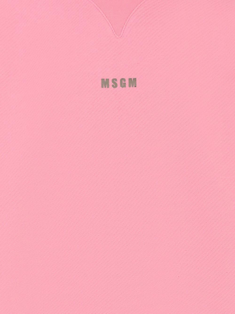 Felpa per bambina MSGM Kids rosa con collo rialzato F5MSJGSW188 MS038 MSGM KIDS 