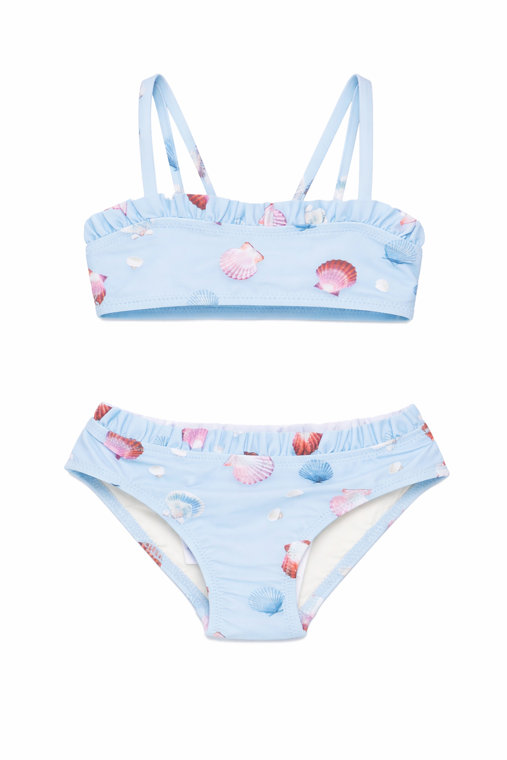 Set 2 pezzi per neonata Molo azzurro con stampa conchiglia all-over 8S26P101NB 9528 MOLO 