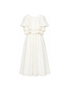 Abito per bambina Balmain Kids bianco con ruches BY1D11 S0192 102 BALMAIN KIDS 