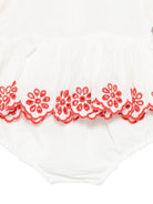 Abito per neonata Stella McCartney Kids bianco con dettagli ricamati TY5011 Z0138 101 STELLA McCARTNEY KIDS 