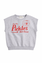 T-shirt per bambino Bobo Choses grigia con stampa grafica sul davanti B126AC054 041 BOBO CHOSES KIDS 