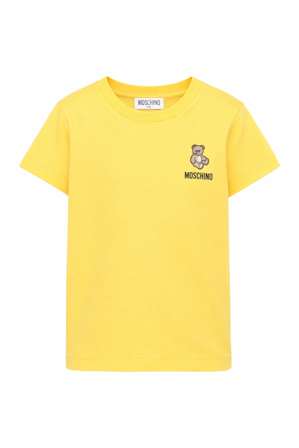 T-shirt per bambini Moschino Kids gialla con ricamo Teddy Bear HUM05TLAA02 50577 MOSCHINO KIDS 