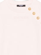 Felpa per bambina Balmain Kids rosa con bottoni decorati BZ4B30 Z3183 508OR BALMAIN KIDS 