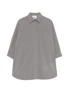 Abito per bambina Douuod Kids grigio con colletto e tasca DY1A90 P0589 907 DOUUOD KIDS 