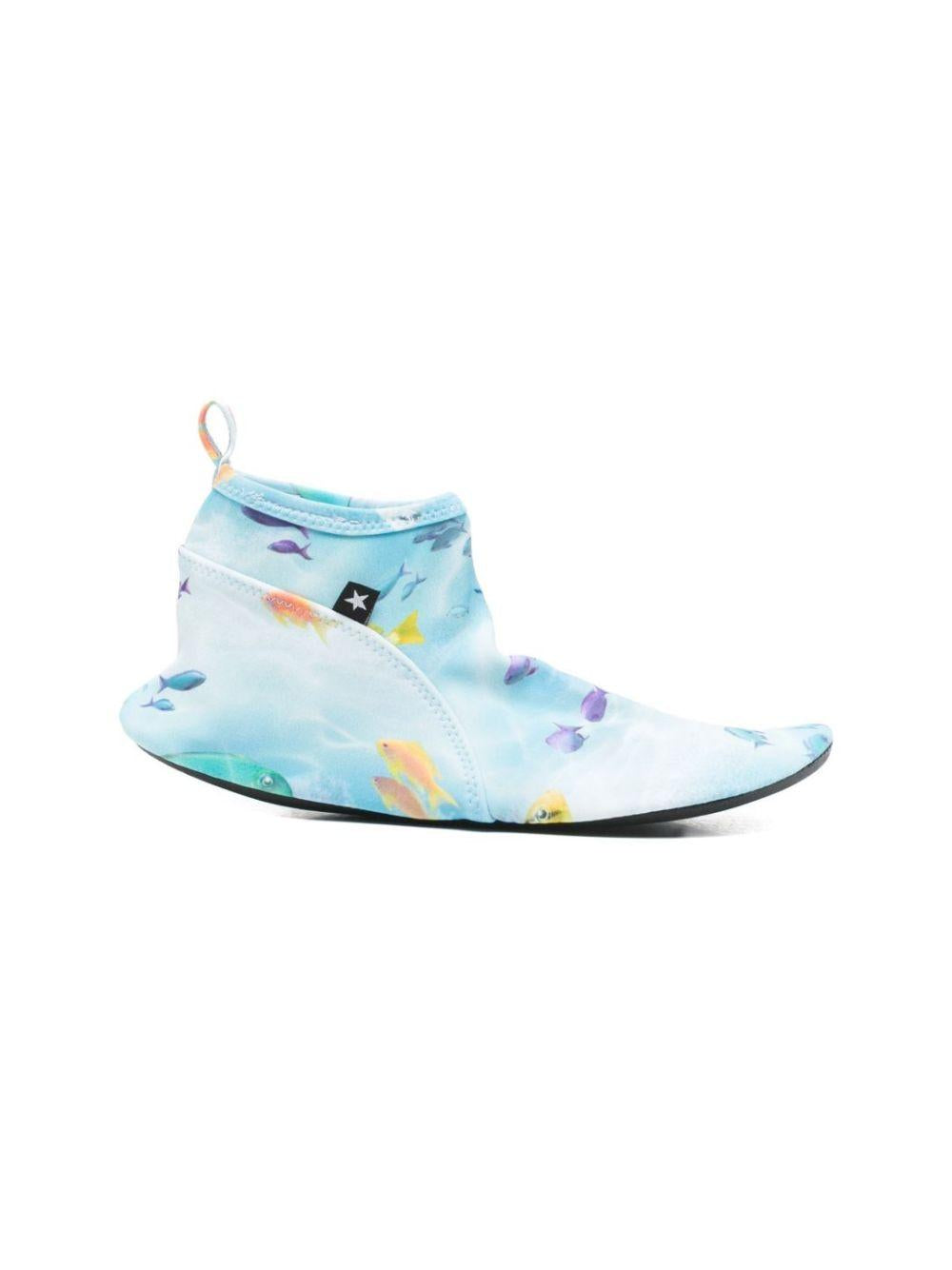 Ciabatte per bambino Molo azzurre con design a calzino 7S26U302 9533 MOLO KIDS 