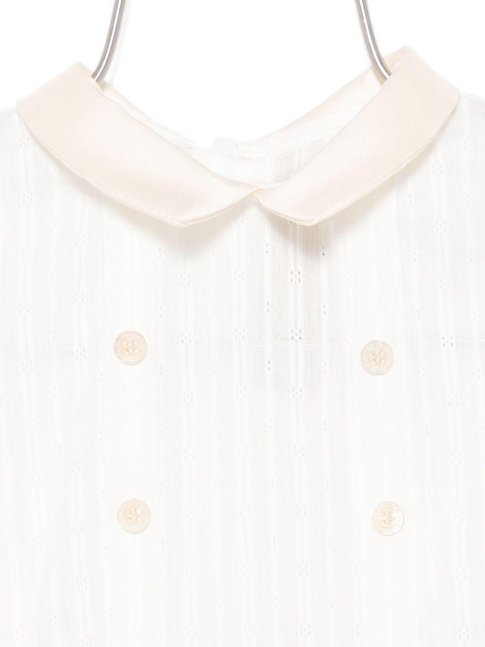 Tutina per neonato La Stupenderia beige con colletto alla Peter Pan 1CBPG05 V23C42 LA STUPENDERIA 