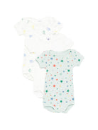 Set di tre body per neonato Petit Bateau multicolore con stampa grafica A0GYJ 00 PETIT BATEAU KIDS 