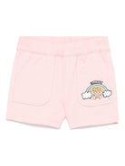 Bermuda per neonata Moschino Kids rosa con vita elasticizzata MUQ01CLCA19 50209 MOSCHINO KIDS 