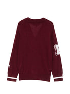 Cardigan per bambino Emporio Armani Kids bordeaux a maniche lunghe EB001686 AF27314 UA343 EMPORIO ARMANI KIDS 