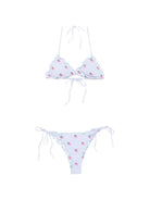 Bikini da donna MC2 Saint Barth azzurro con motivo a righe SAGI001 00693L MC2 ST. BARTH 