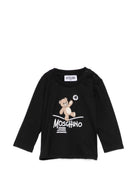 T-shirt per neonati Moschino Kids nera con motivo Teddy Bear MOO014LAA20 60100 MOSCHINO KIDS 