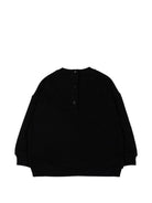 Maglione per neonato Balmain Kids nero con slogan stampato sul davanti BZ4360 Z3183 930BC BALMAIN KIDS 