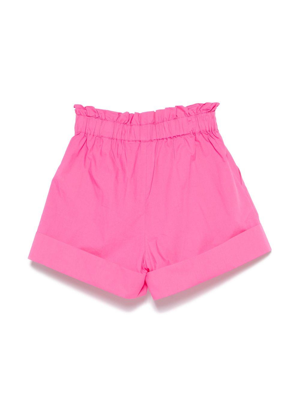 Shorts Teddy Bear per bambina fucsia con due tasche laterali HAQ018LLA12 50533 MOSCHINO KIDS 