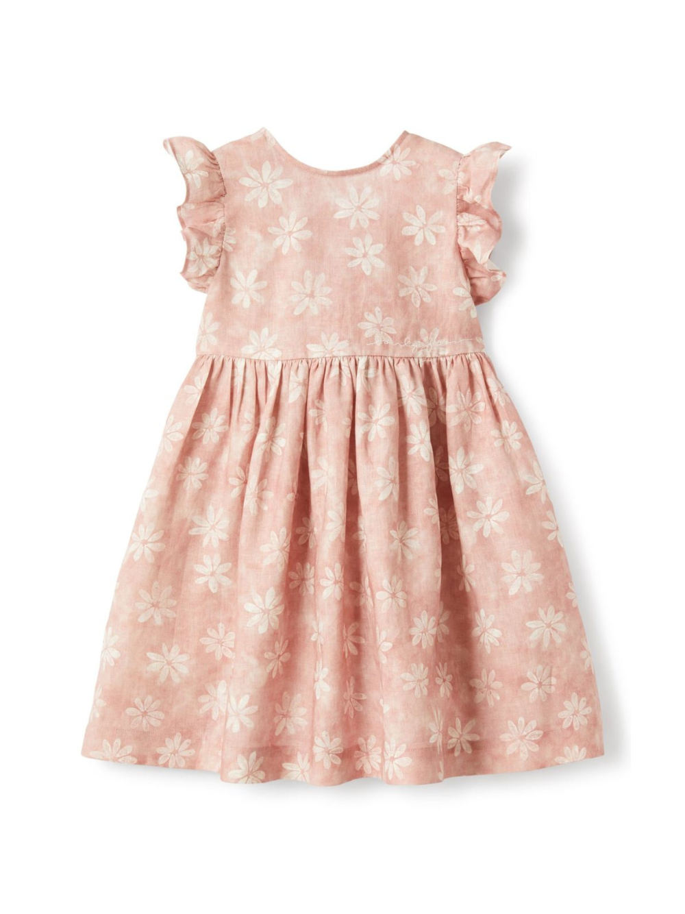 Abito con stampa per bambina Il Gufo rosa con dettaglio fiocco P25VM775L4002 670 IL GUFO 