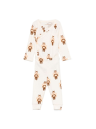Set t-shirt e pantaloni per neonati Mini Rodini bianco con stampa grafica 2564010411 OFF-WHITE MINI RODINI 