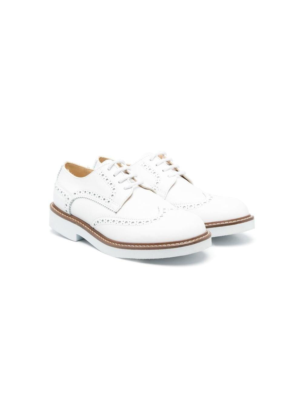 Brogues per bambino Andrea Montelpare bianche con dettaglio traforato MT19904 VAR1 MONTELPARE TRADITION KIDS 
