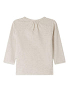 T-shirt per neonata Bonpoint beige con stampa uccellino e scollo rotondo W05XTSK00004 160A BONPOINT 