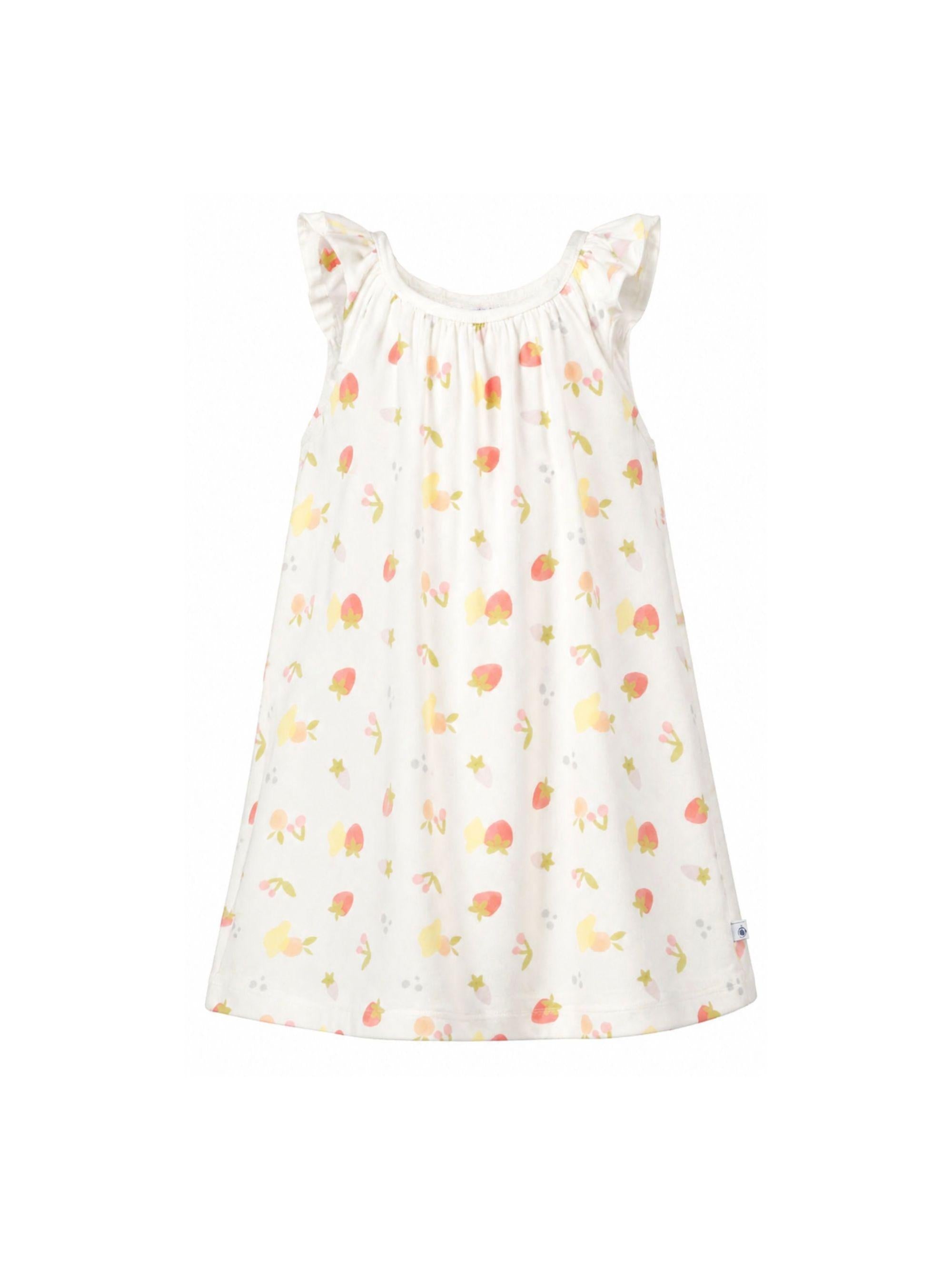 Camicia da notte per bambina Petit bateau bianca con stampa grafica all-over A0FD8 01 PETIT BATEAU 