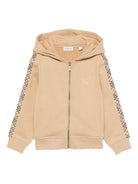 Felpa per bambini Burberry Kids beige con scollo con cappuccio 8108063 B9719 BURBERRY KIDS 