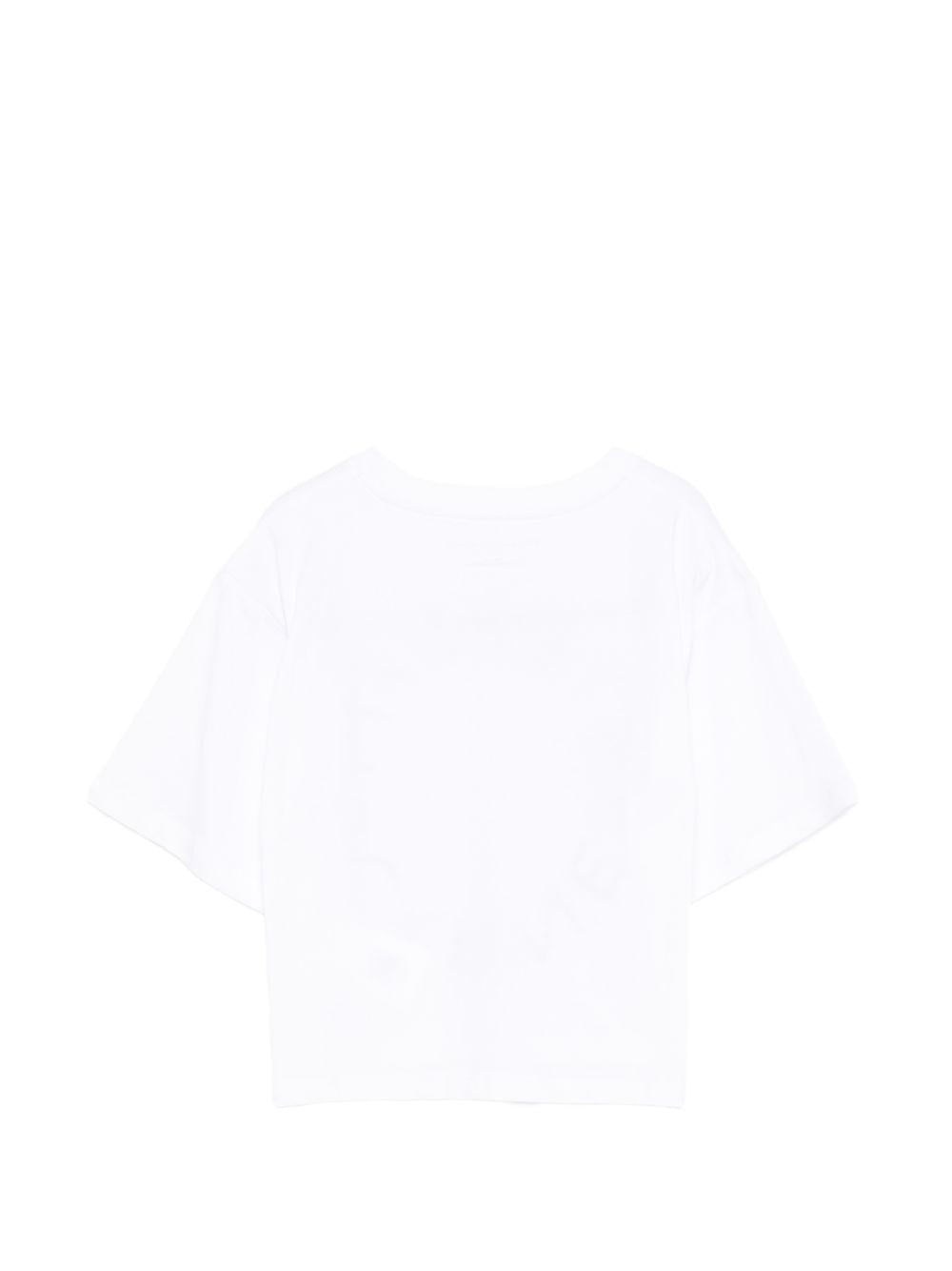 T-shirt per bambina Stella McCartney Kids bianca con dettaglio logo TY8C01 Z0434 100 STELLA McCARTNEY KIDS 