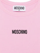 Canotta per bambina Moschino Kids rosa con motivo a coste HAM06MLBA39 51473 MOSCHINO KIDS 