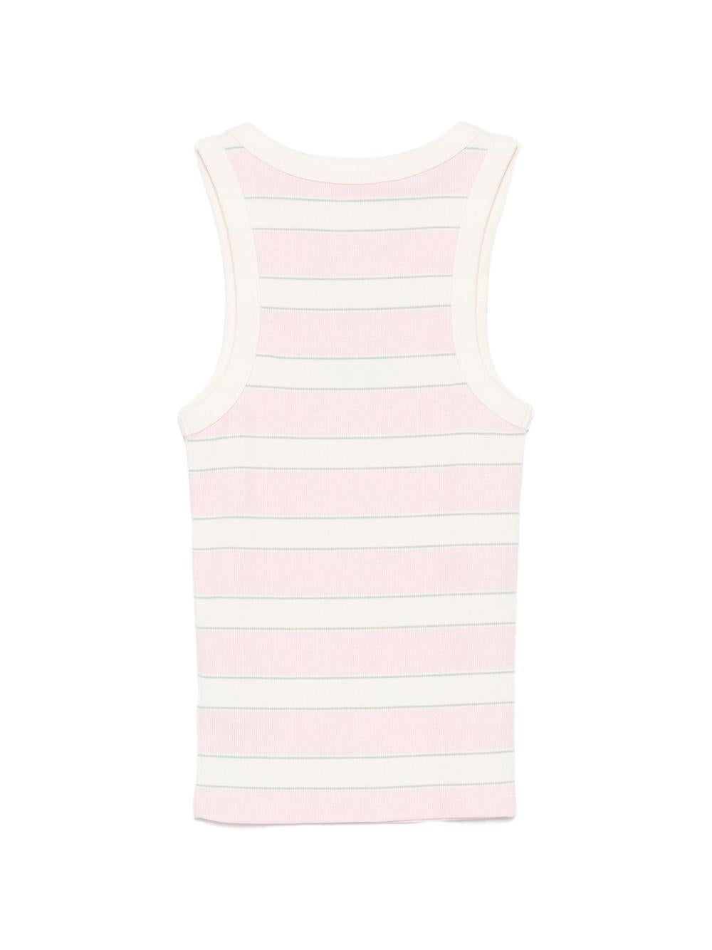 Canotta da donna MC2 Saint Barth rosa con motivo a righe orizzontali AAD001 01906L MC2 ST. BARTH 