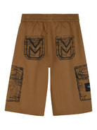 Shorts per bambino the Marc Jacobs Kids marrone con stampa trompe-l'oeil W60784 300 THE MARC JACOBS KIDS 